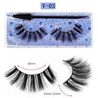 Image 7 of Long Natural Eyelashes  With Plastic Cotton Thread