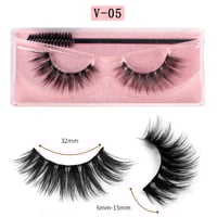 Image 9 of Long Natural Eyelashes  With Plastic Cotton Thread