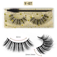 Image 11 of Long Natural Eyelashes  With Plastic Cotton Thread