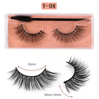Image 12 of Long Natural Eyelashes  With Plastic Cotton Thread