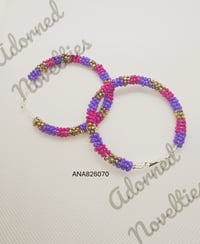 Large Wire Wrapped Bead Hoop Earrings ANA826070