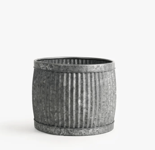 Image of Fluted Tin Planter 
