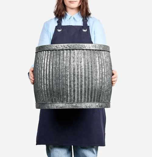 Image of Fluted Tin Planter 