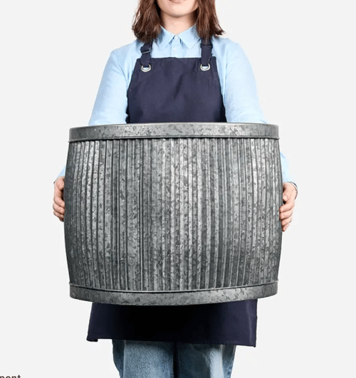 Image of Fluted Tin Planter 