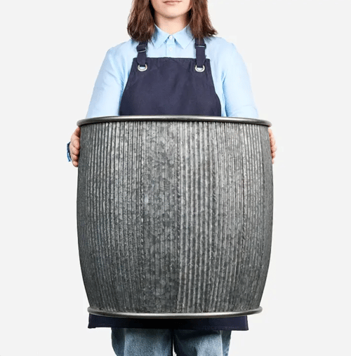 Image of Rolled Rib Fluted Planter 