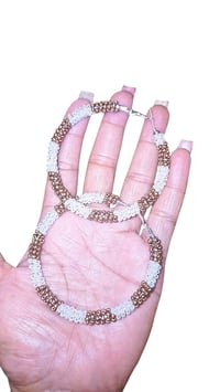 Image 1 of X-Large Wire Wrapped Bead Hoop Earrings ANA826072