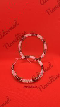 Image 2 of X-Large Wire Wrapped Bead Hoop Earrings ANA826072