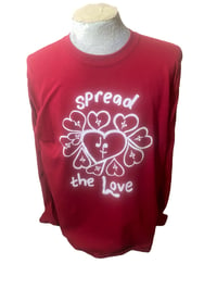 Image of Limited edition red  spread the love long sleeved shirt