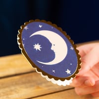 Image 2 of Crescent Moon Gold Framed Mini Card by Wanderlust Paper Co.