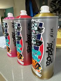 Image 3 of All 3 3D Printed Spray Cans. Triple Scoop! Blah Berry Donut, Demons Blood and Fools Gold Flavour.