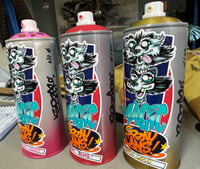 Image 1 of All 3 3D Printed Spray Cans. Triple Scoop! Blah Berry Donut, Demons Blood and Fools Gold Flavour.