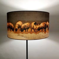 Image 1 of Swaledales Drum Lampshade by Lily Greenwood (45cm, Floor/Standard Lamp or Ceiling)