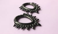 Image 8 of Ear Weights - Ornate Drop Ear Weights - Gold/Silver - Stainless Steel