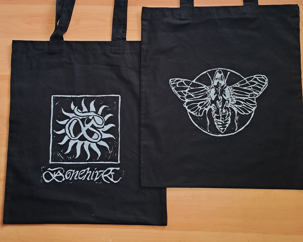 Image of Bonehive Black Totebag