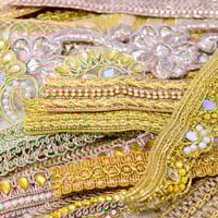Image 3 of Gold Sari Ribbons Borders Trims