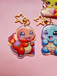 Image 6 of Starter Pokemon niedliche Charms Schlüsselanhänger holografisch