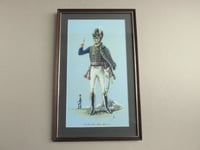 Image 1 of Royal Horse Artillery Officer 1815 by L. K., Military Uniform Portrait, Vintage Art Print, Framed