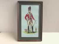 Image 2 of 14th Regiment of Foot Officer 1802 by L. K., Vintage Art Print, Military Uniform Portrait, Framed  