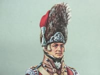 Image 5 of 14th Regiment of Foot Officer 1802 by L. K., Vintage Art Print, Military Uniform Portrait, Framed  