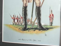 Image 6 of 14th Regiment of Foot Officer 1802 by L. K., Vintage Art Print, Military Uniform Portrait, Framed  