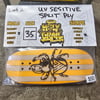 UV Sensitive Color Shift Engraved Split Ply 35mm Egg (Squire Mold)