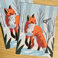 Image 3 of Snowy Fox Art Print