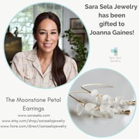 Image 2 of Moonstone Petal Earrings