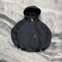 Image 1 of Carhartt Slate Grey 90s 2000s Style Reworked Detroit Active Hoodie Jacket Size M