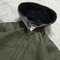 Image 3 of Carhartt Forrest Green 90s 2000s Style Reworked Detroit Active Hoodie Jacket Lrg