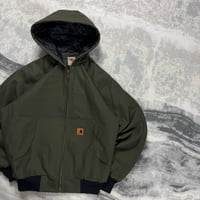 Image 2 of  Carhartt Forrest Green 90s 2000s Style Reworked Detroit Active Hoodie Jacket XL