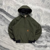 Image 1 of Carhartt Forrest Green 90s 2000s Style Reworked Detroit Active Hoodie Jacket Medium