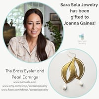 Image 3 of Eyelet + Pearl Earrings