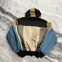 Image 5 of Carhartt Patch Colour Block 90s Y2K Style Reworked Active Hoodie Jacket Size XL
