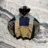 Image 1 of Carhartt Patch Colour Block 90's Y2K Style Reworked Active Hoodie Jacket Size XL