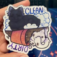 Image 2 of Cat Dirty/Clean Magnet