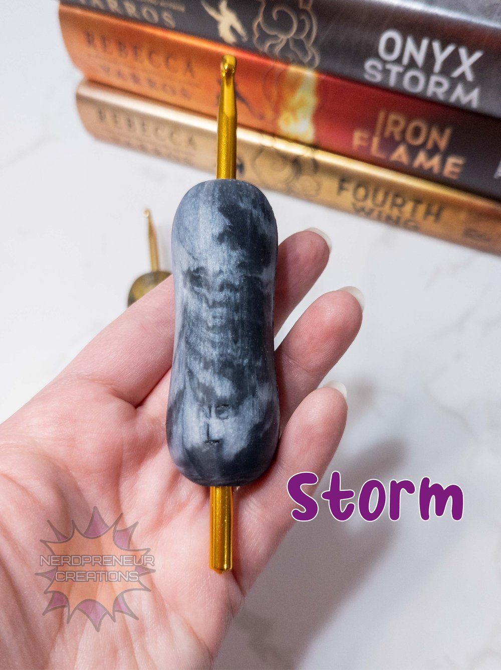 Image of Bookish Adventure Squishy Grips Pencil Interchangeable Silicone Crochet Hook Grip