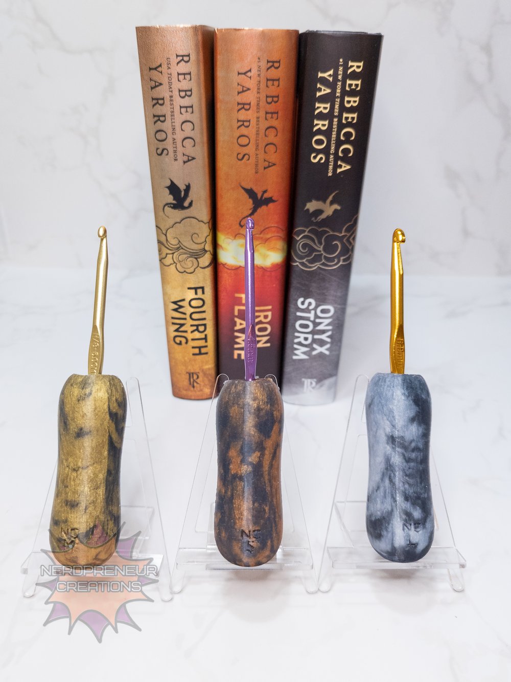 Image of Bookish Adventure Squishy Grips Pencil Interchangeable Silicone Crochet Hook Grip