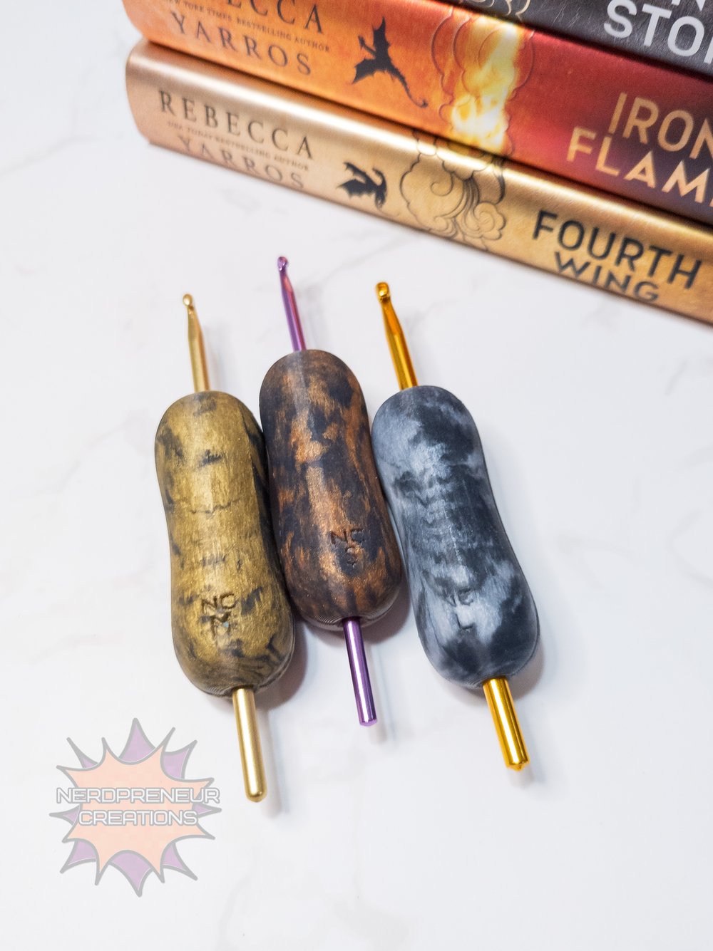 Image of Bookish Adventure Squishy Grips Pencil Interchangeable Silicone Crochet Hook Grip