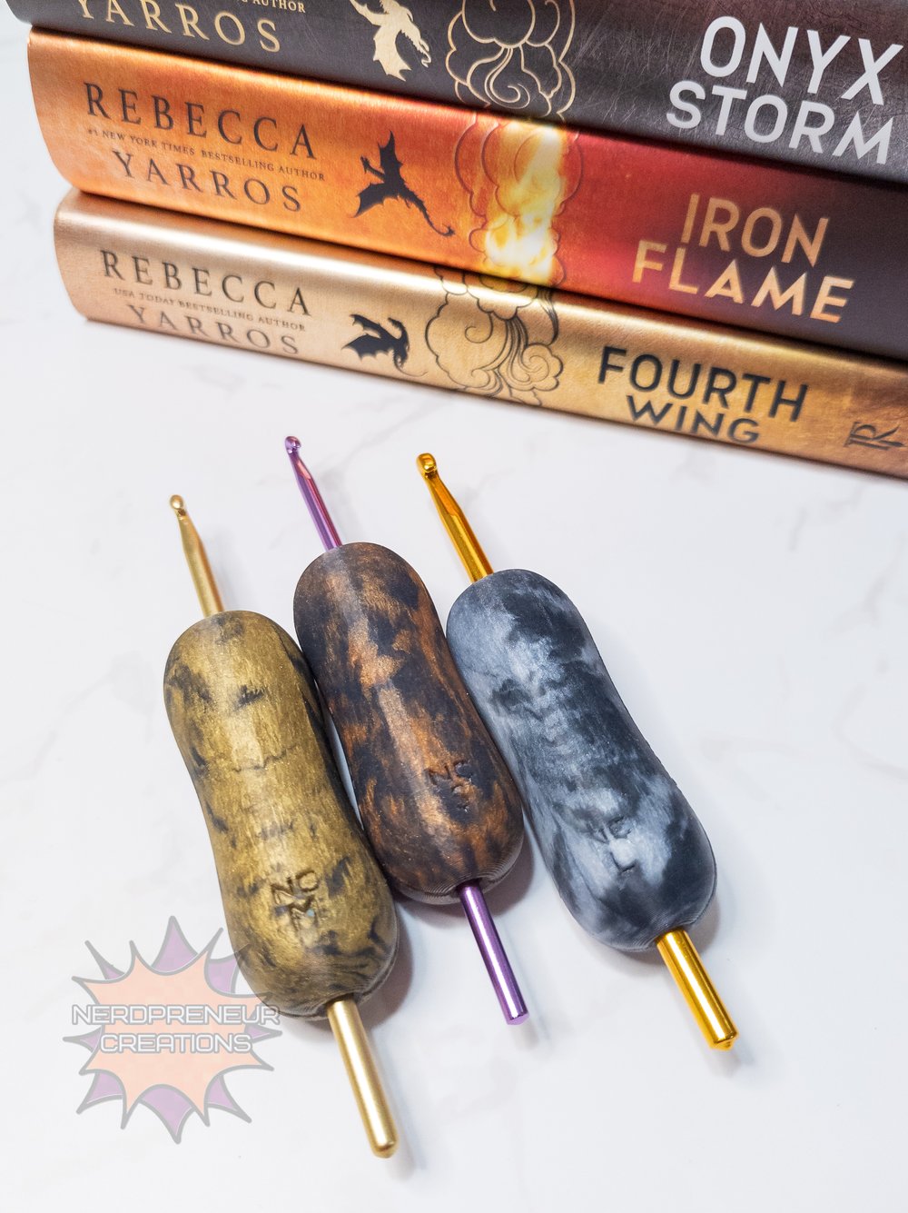 Image of Bookish Adventure Squishy Grips Pencil Interchangeable Silicone Crochet Hook Grip
