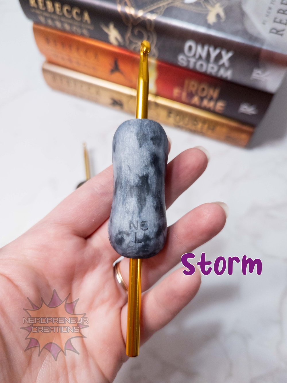 Image of Bookish Adventure Squishy Grips MINI Pencil Interchangeable Silicone Crochet Hook Grip