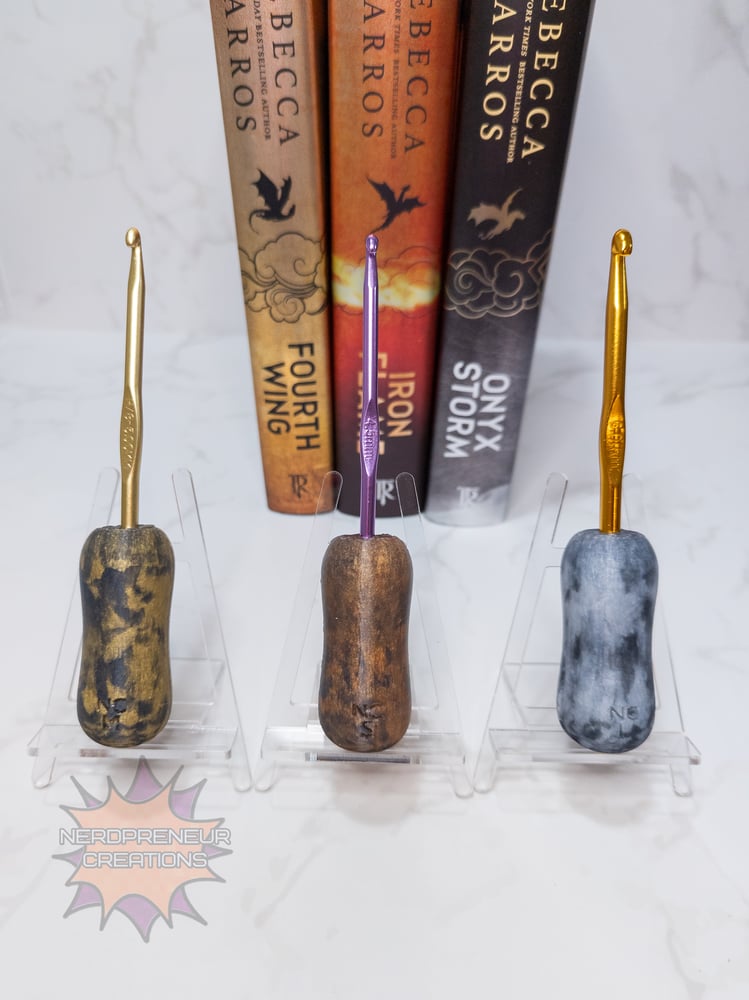 Image of Bookish Adventure Squishy Grips MINI Pencil Interchangeable Silicone Crochet Hook Grip
