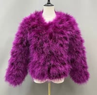 Image 1 of Starlit 100% Real Ostrich Feathers Fur Coat
