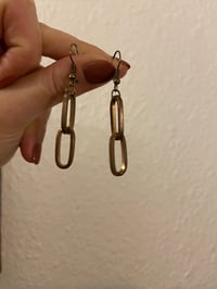 Image 3 of recycled chain earrings