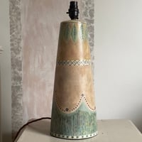 Image 3 of Fresco Painted Wooden Lamp 