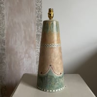 Image 5 of Fresco Painted Wooden Lamp 