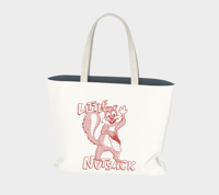 Image 3 of Little Nutsack Tote Bag - Red Outlines