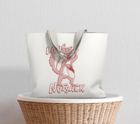 Image 4 of Little Nutsack Tote Bag - Red Outlines