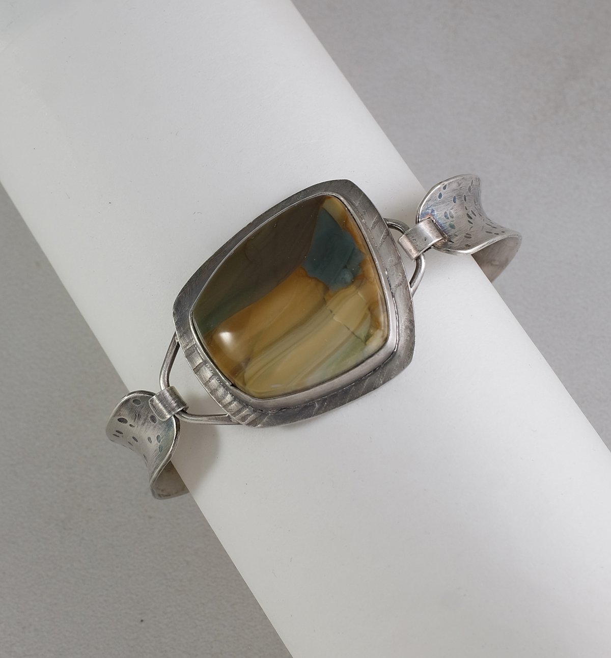 Image of Oregon Picture Jasper, Sterling Silver Bracelet