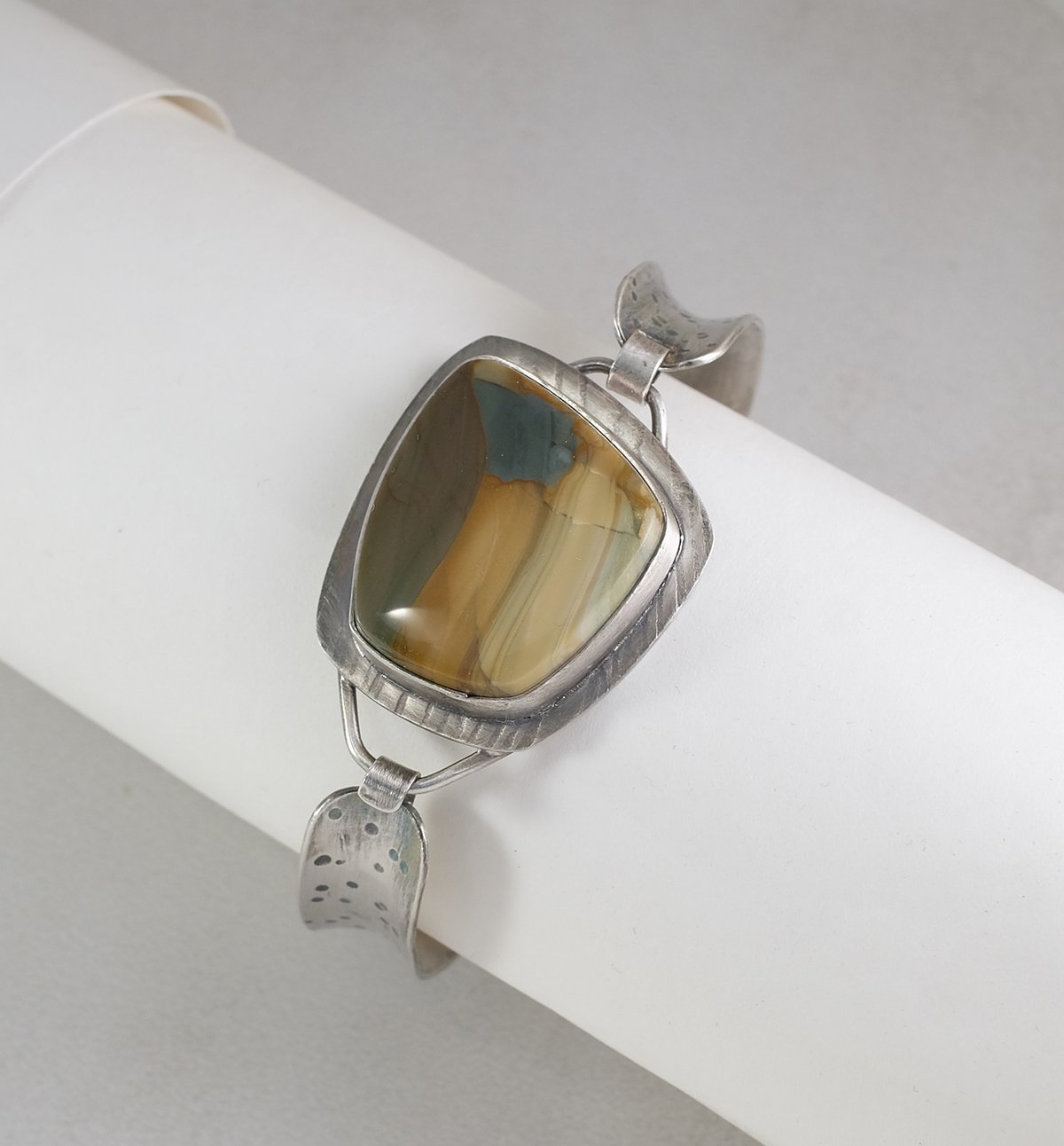 Image of Oregon Picture Jasper, Sterling Silver Bracelet