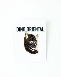 Image 1 of Black Hannya Enamel Pins